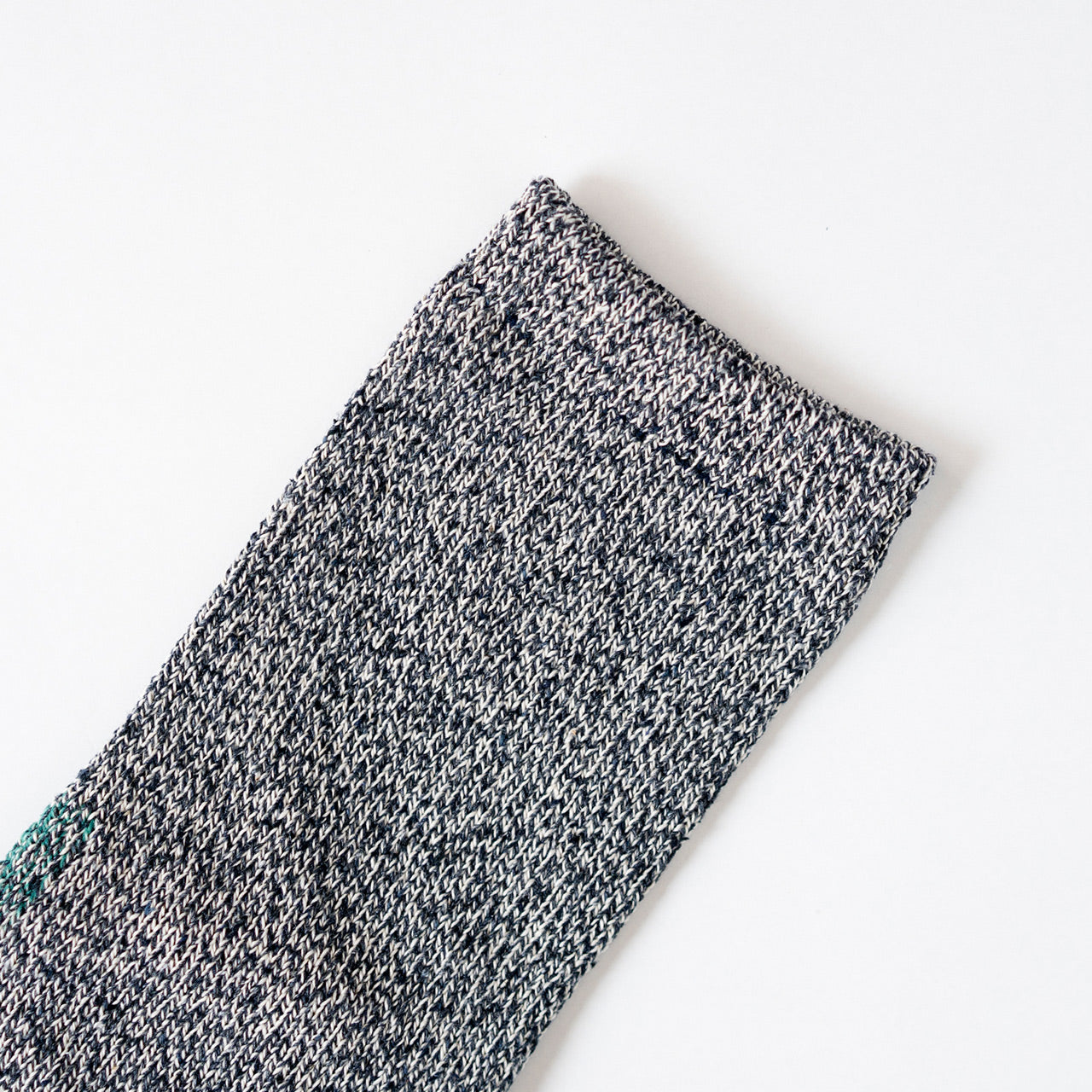 Cotton Silk Socks - Navy x Green