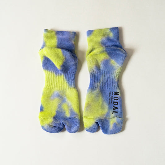 Tie Dye Socks - Purple x Yellow Green
