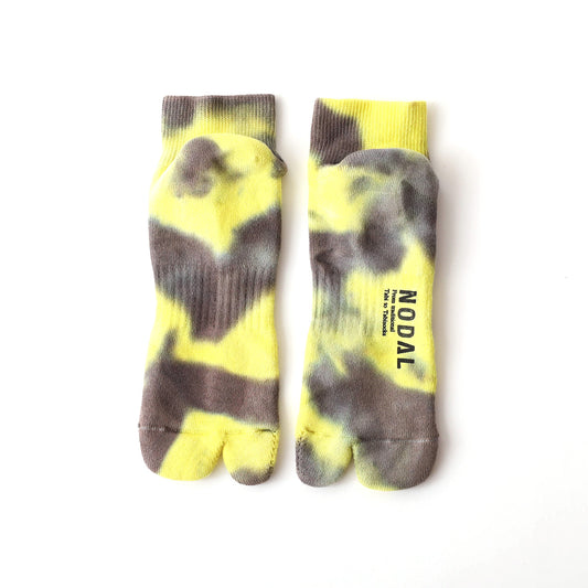 Tie Dye Socks - Yellow x Charcol
