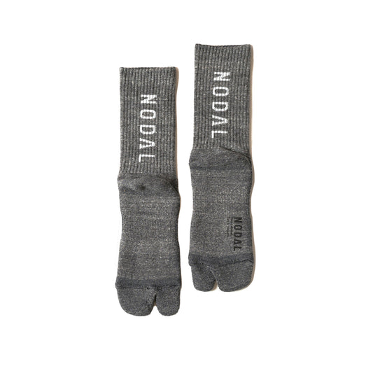 Nodal Logo Grip Socks - Charcol