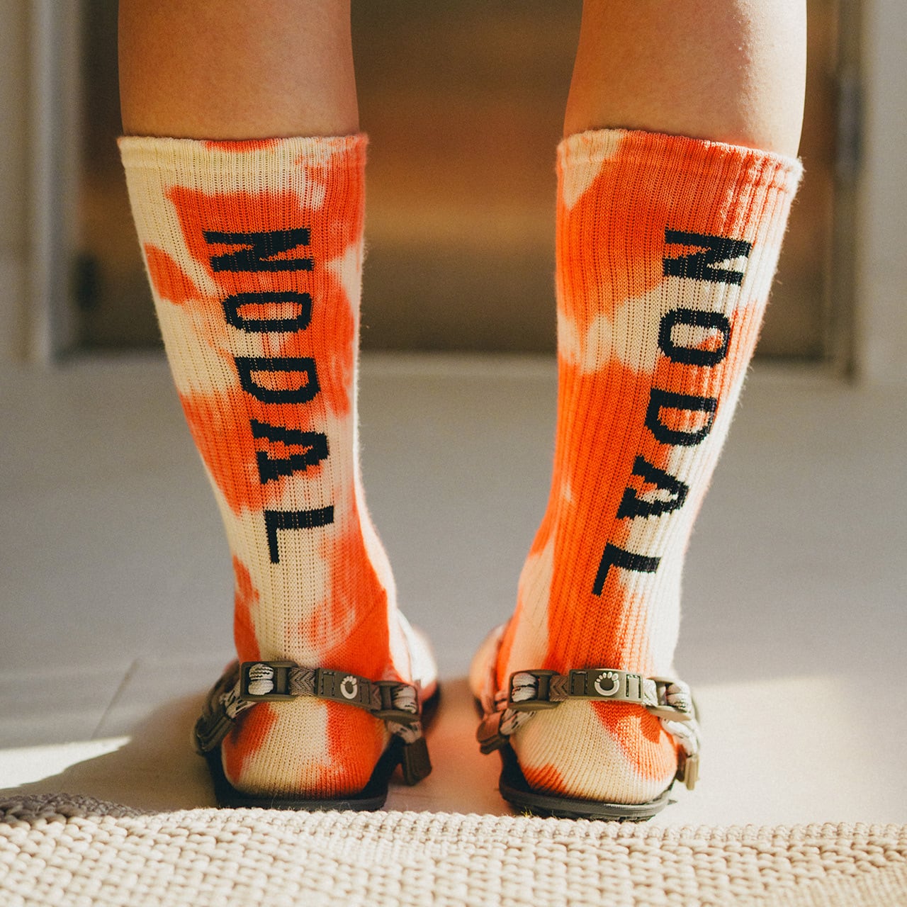 Tie Dye Logo Socks - Orange