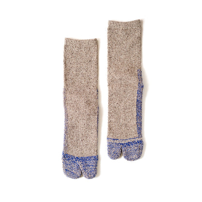 Cotton Silk Socks - Brown x Purple