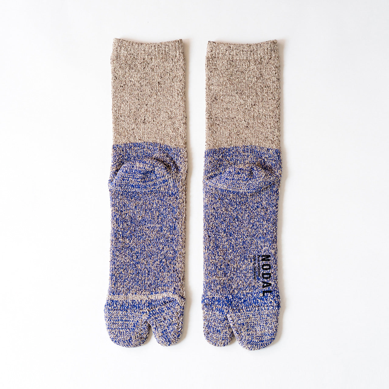 Cotton Silk Socks - Brown x Purple