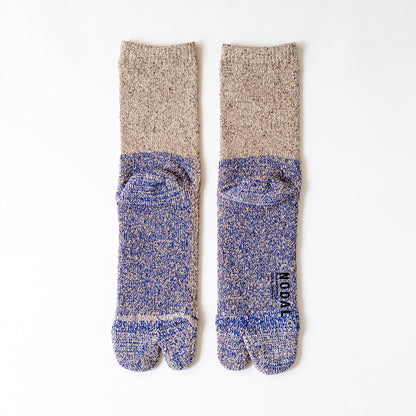 Cotton Silk Socks - Brown x Purple