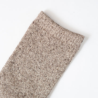 Cotton Silk Socks - Brown x Purple