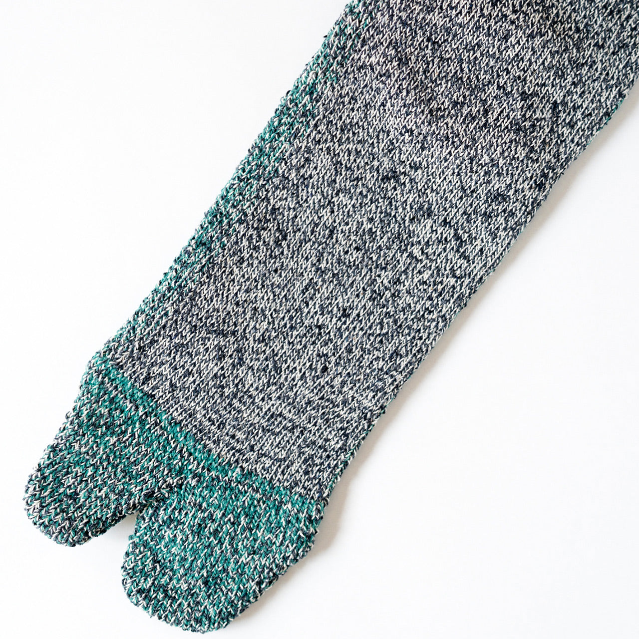 Cotton Silk Socks - Navy x Green