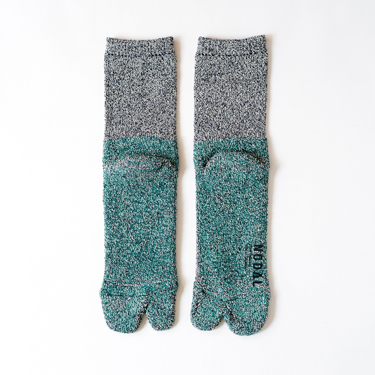 Cotton Silk Socks - Navy x Green