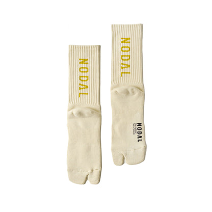 Nodal Logo Socks - Cream x Mustard