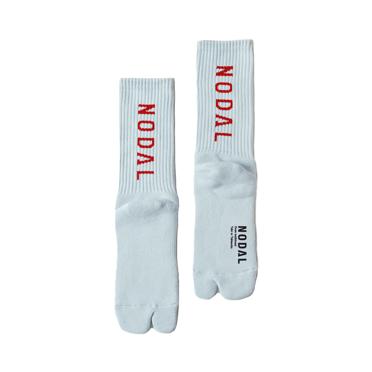 Nodal Logo Socks - Pale Blue x Red