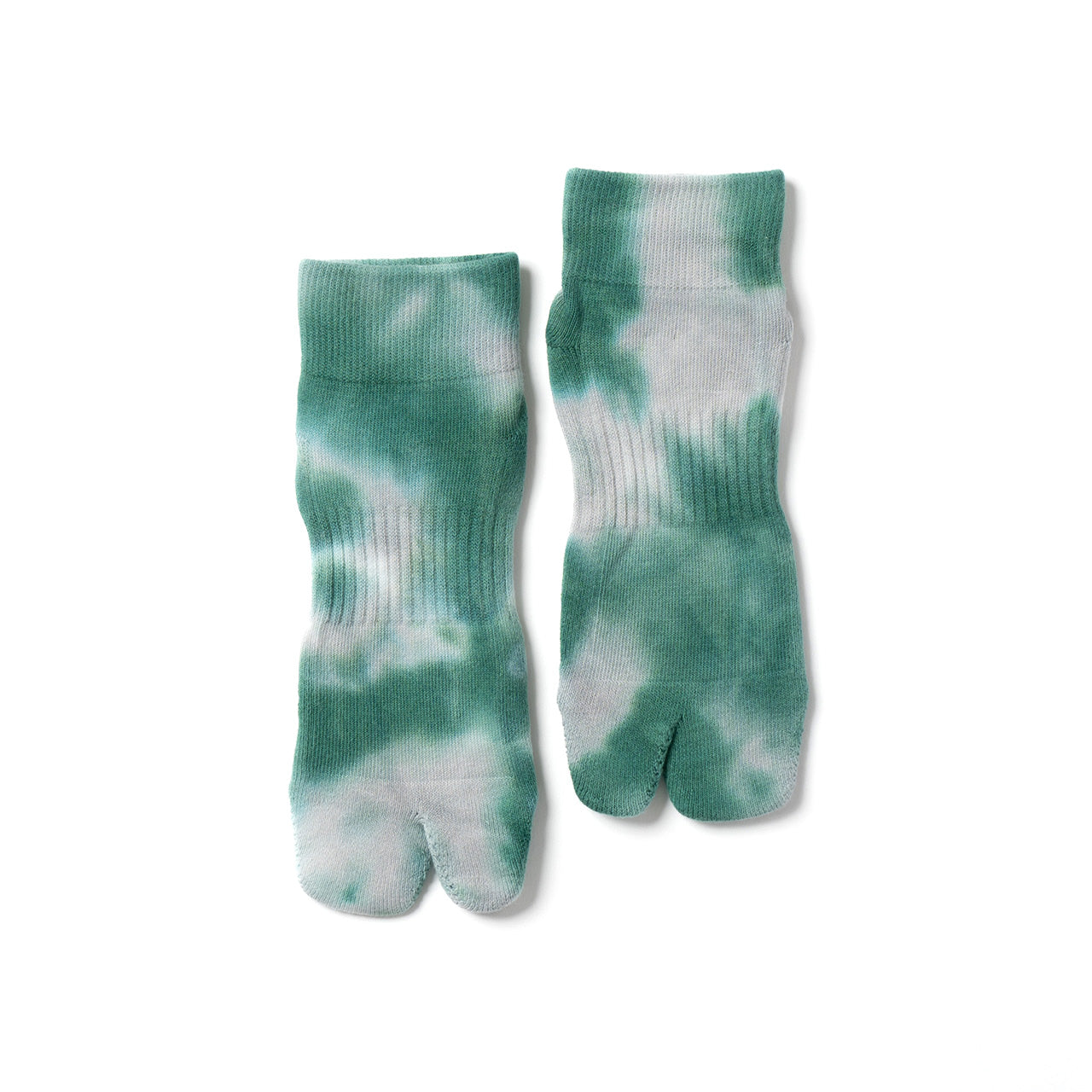 Tie Dye Socks - Light Gray x Green