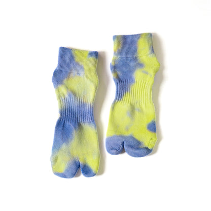 Tie Dye Socks - Purple x Yellow Green