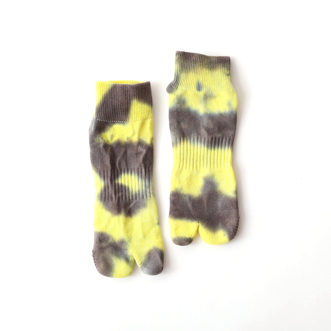 Tie Dye Socks - Yellow x Charcol