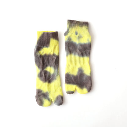 Tie Dye Socks - Yellow x Charcol