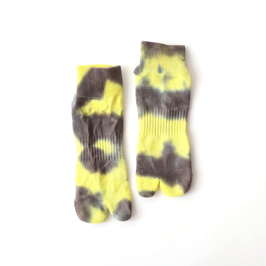 Tie Dye Socks - Yellow x Charcol