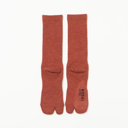 Twisted Heather Socks - Flame Red
