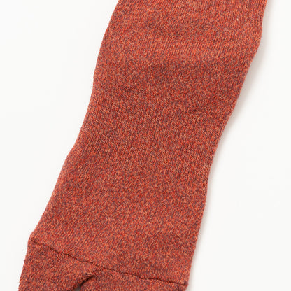 Twisted Heather Socks - Flame Red