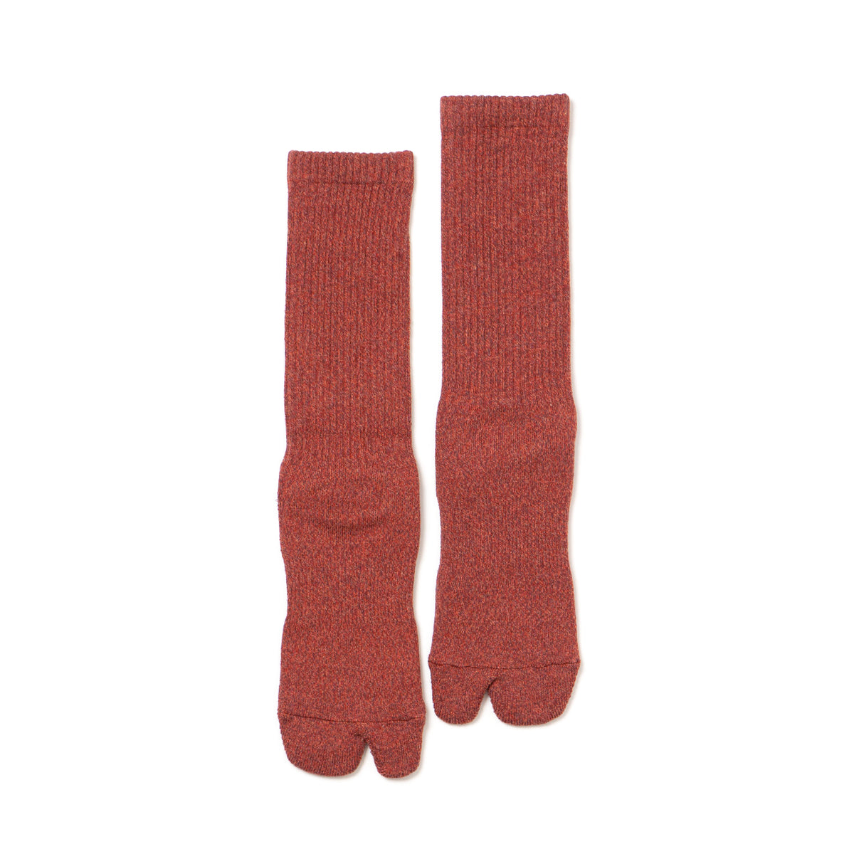 Twisted Heather Socks - Flame Red