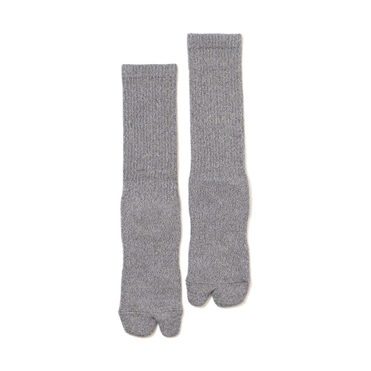 Twisted Heather Socks - Middle Gray