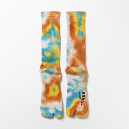 Tie Dye Long Socks - Orange
