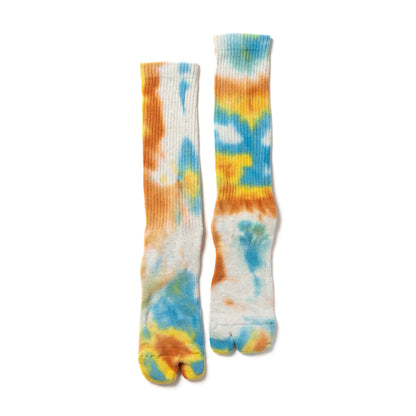 Tie Dye Long Socks - Orange