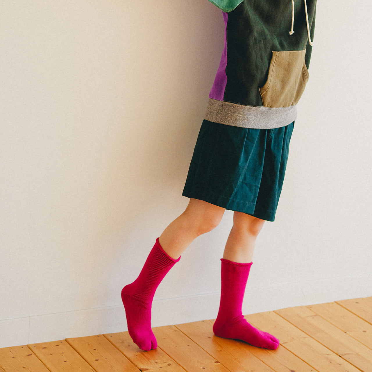 Brushed Pile Socks - Berry