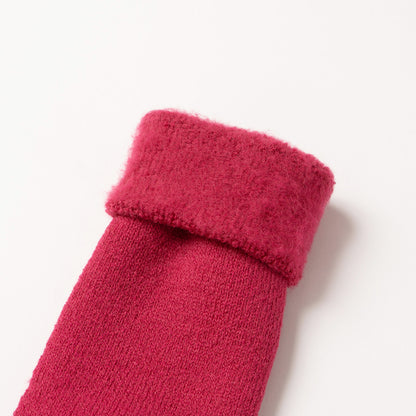 Brushed Pile Socks - Berry