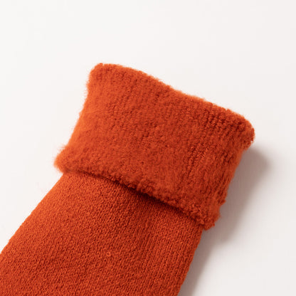Brushed Pile Socks - Orange