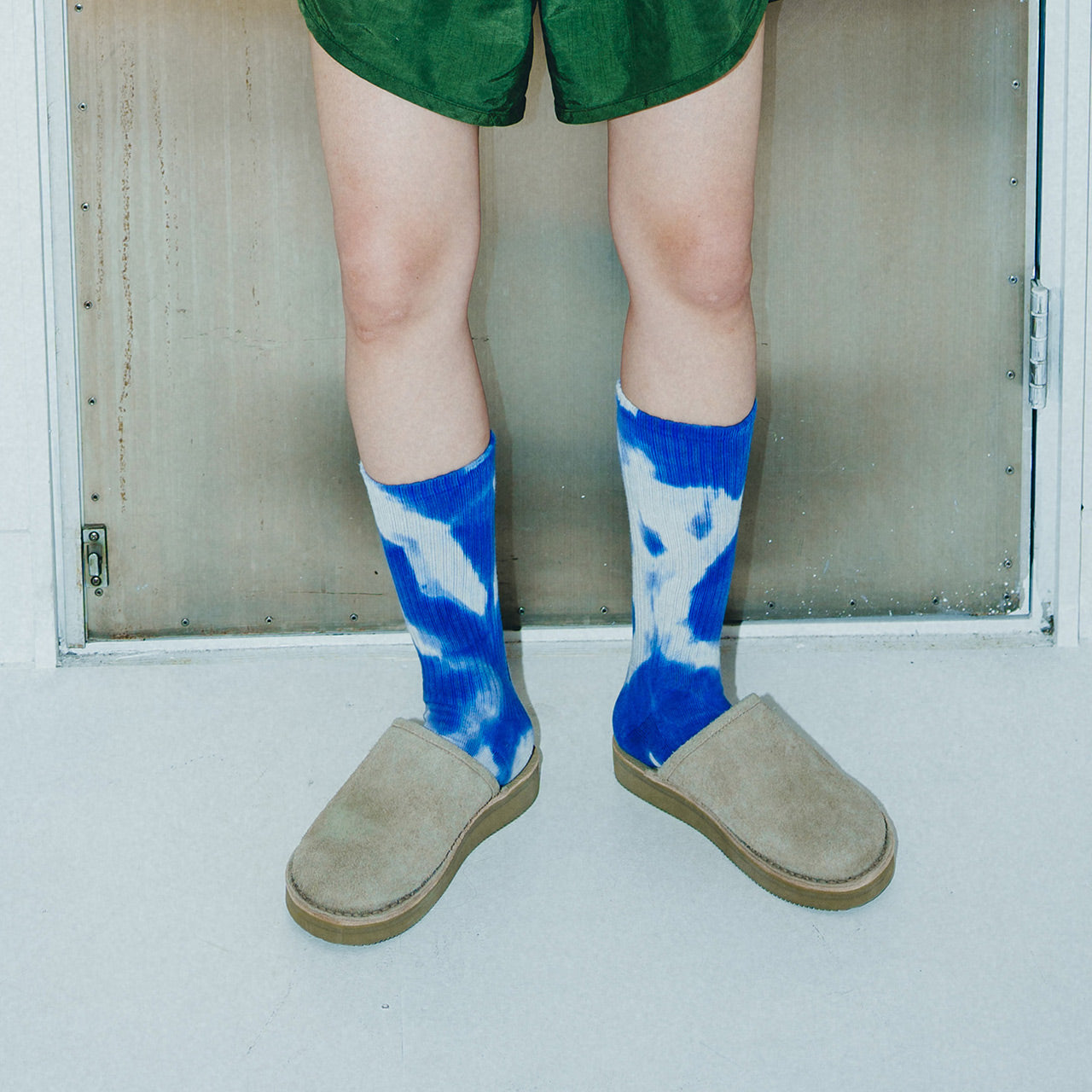 Tie Dye Logo Socks - Blue