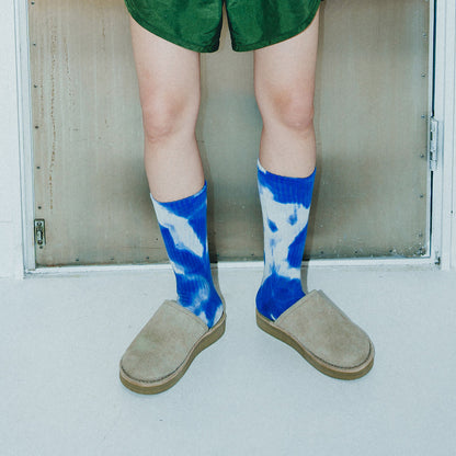 Tie Dye Logo Socks - Blue